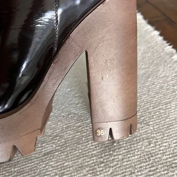 STIÚ Cindy Knee-High Platform Boot Brown Color Size 36. - Picture 9 of 13